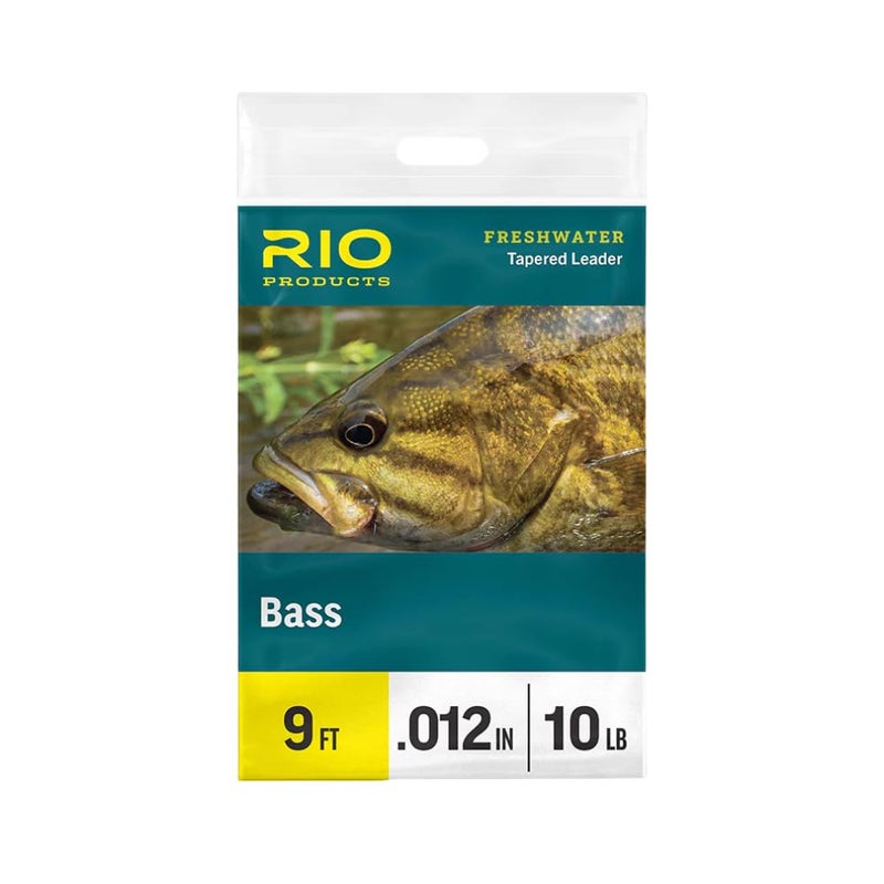 RIO PRODUCTS Bass Leader, Freshwater Tapered Leader for Fly Fishing, Designed for Bass Fly Fishers, Medium-Stiff Design, 3-Pack, 9ft/10lb Test Line - Image 1